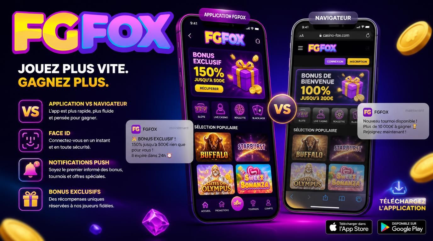 Comparaison appli versus site mobile avec FaceID et bonus exclusifs