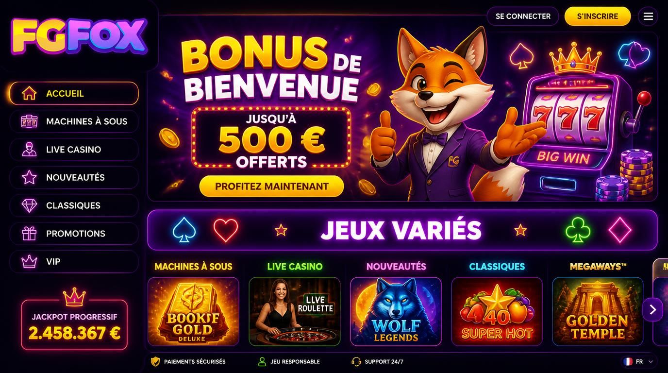 Premier bonus attractif accompagnĂ© dâun large Ă©ventail de jeux dĂšs lâinscription