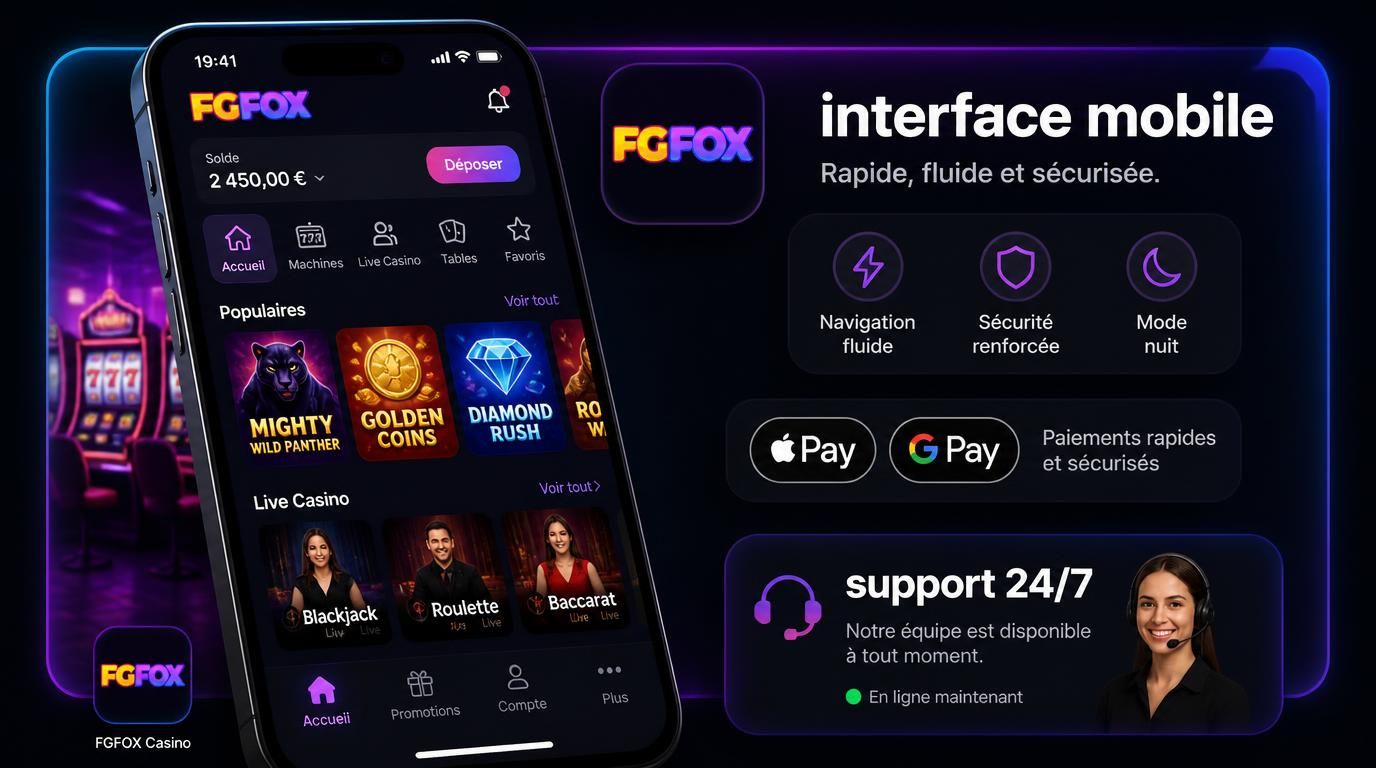 Expérience mobile optimisée pour jouer tard dans de bonnes conditions